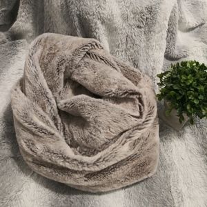 Faux fur infinity scarf